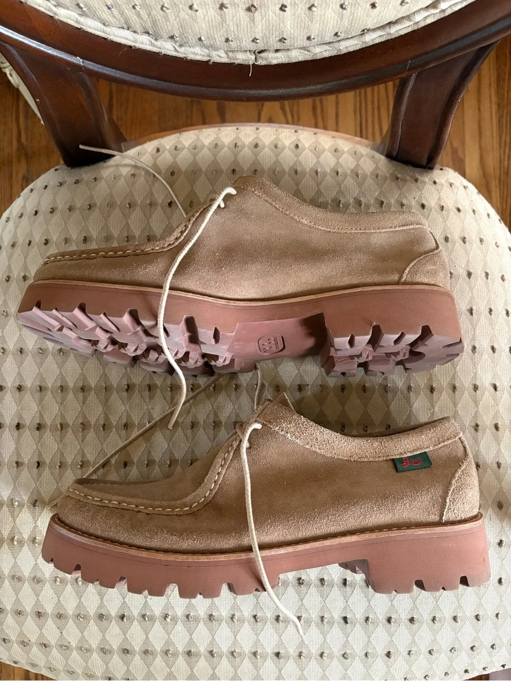 G.H. Bass Wallace Tan Suede Mocs Men’s 9.5EE 9.5 Wide Approx Women’s 11 W EUC